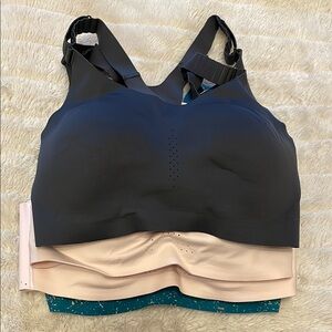 Black and Pink Sports Bras for Active Comfort